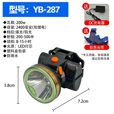 UV fənərlər — Portable, Super Bright Wholesale - yubao-287-headlamp-dual-lithium-battery