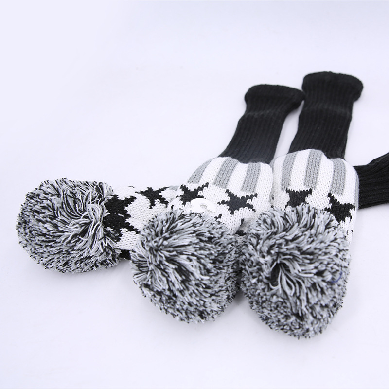 Cubierta de club de golf directa de fábrica cubierta de club de madera de punto forma Linda cubierta de cabeza de Club personalizable LOGO transfronterizo