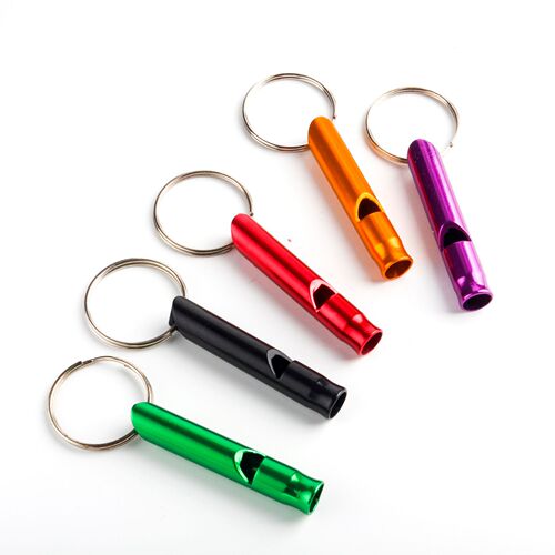 Small aluminum alloy whistle, life-saving whistle, psk outdoor survival fire whistle, outdoor training whistle wholesale