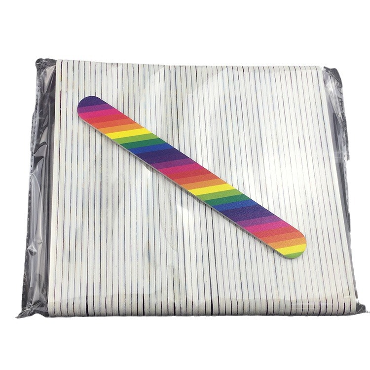 Archivo de uñas de impresión de moda directa de fábrica de doble cara EVA esmalte de uñas tira de arena en stock