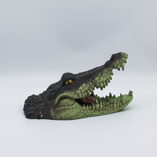Cross-border Crocodile Head Courtyard Pond Floating Animal Ornament Outdoor Pool Fake Decor Wholesale and Distribution