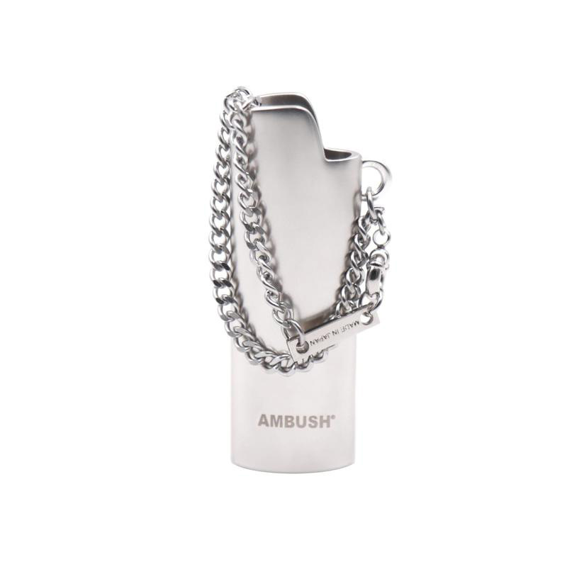 定打火机壳项链制锌合金压铸项链吊坠金属激光logo毛衣链厂家生产