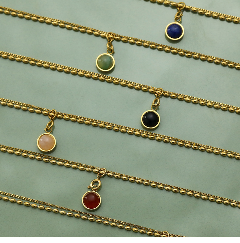 Gold Plated Plating Fashion Geometric Titanium Steel Gold Plated Necklace 1 Piece