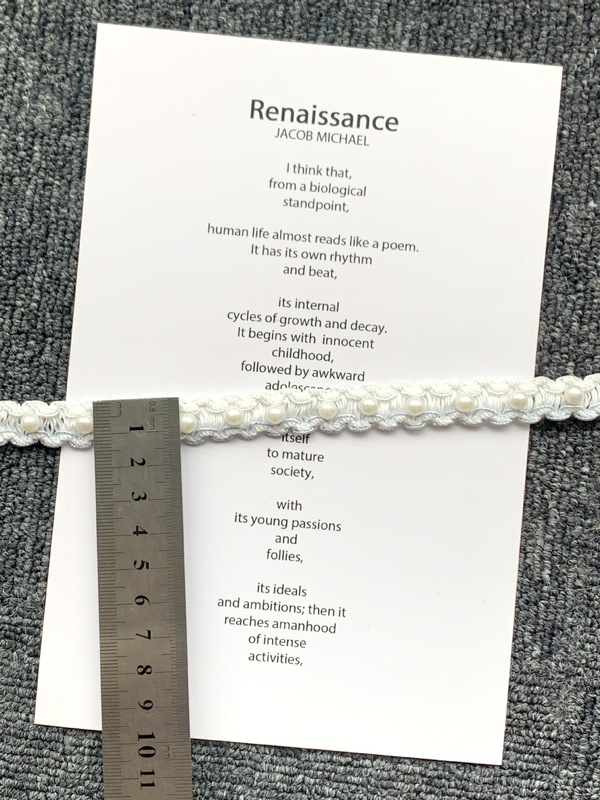 轻奢高级ins风珍珠花边diy小香风服装辅料服饰门襟黑白1cm编织带|undefined