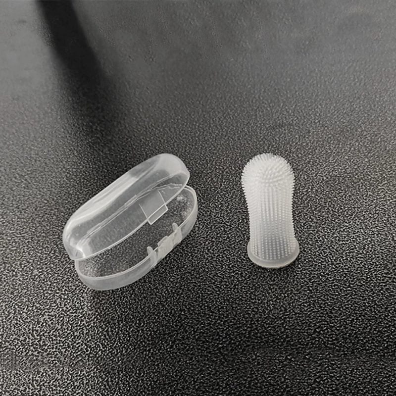 Индивидуальная Заводская зубная щетка для собак Зубная щетка для чистки полости рта Набор пальцев Зубная щетка Силиконовые товары для собак Товары для домашних животных