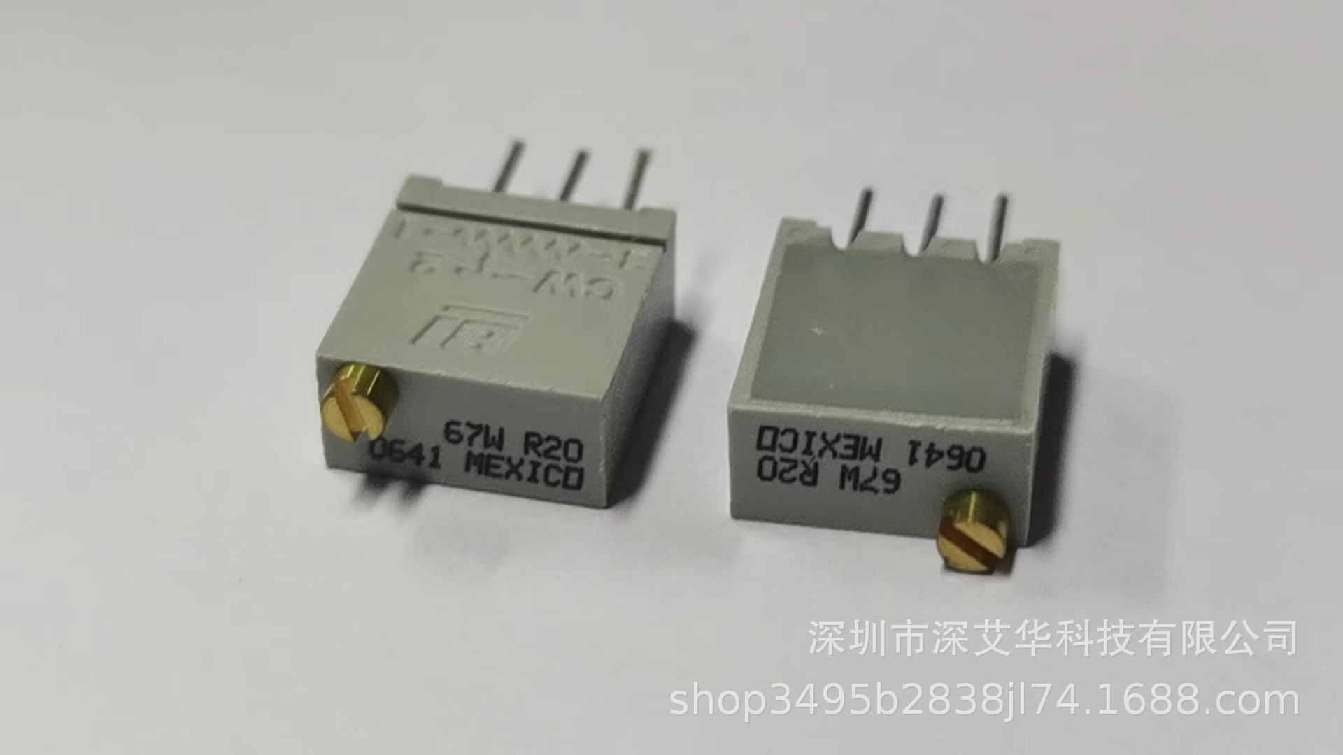 67WR20(67WR20LF)   BI/TT/AB电位器20欧0.5W20圈10.4X9.53X4.95