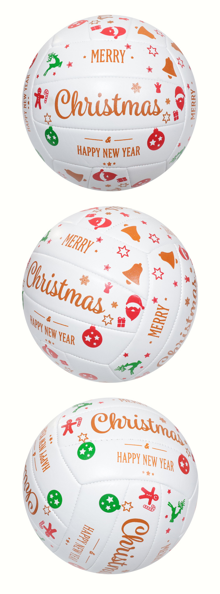 Volley de plage de noël ballon en caoutchouc pour entraînement_voghion.com