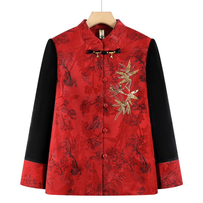 中老年妈妈春秋款外套奶奶装开衫秋装上衣老太太衣服喜庆春装婆婆|undefined