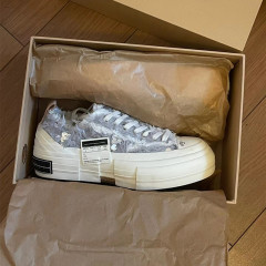 High-Top Wu Jianhao TT Same Style Canvas Shoes Swan Heart Feather Fleece Retro Casual Versatile Half-Drag Beggar Shoes