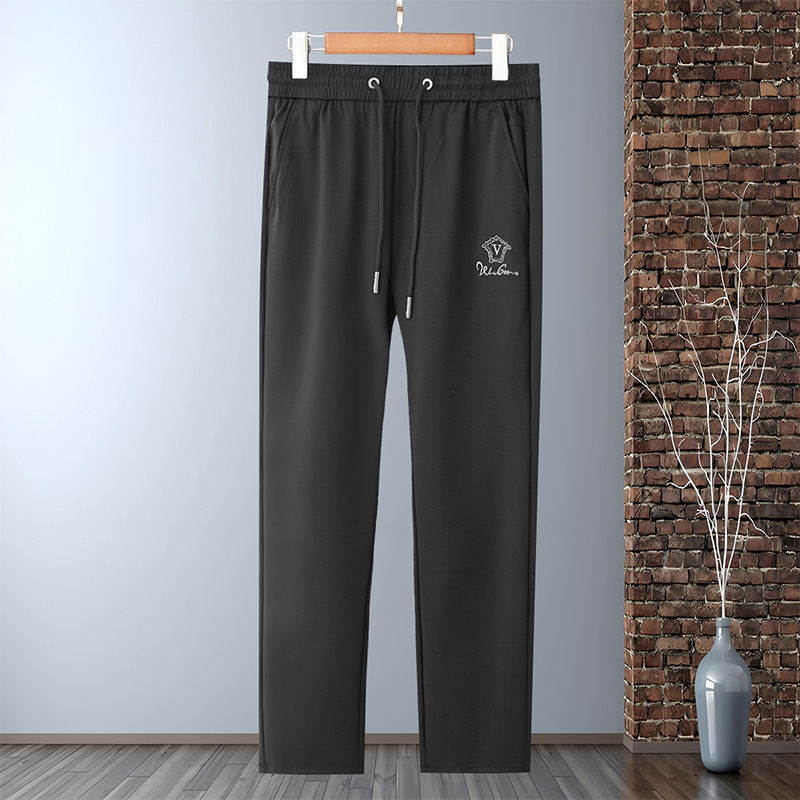 Clearance Elastic Waist Men's Casual Sports Pants Embroidered Pants Men's Quick-Dry Breathable Straight-Leg Pants Thin Kz812 Thin Style