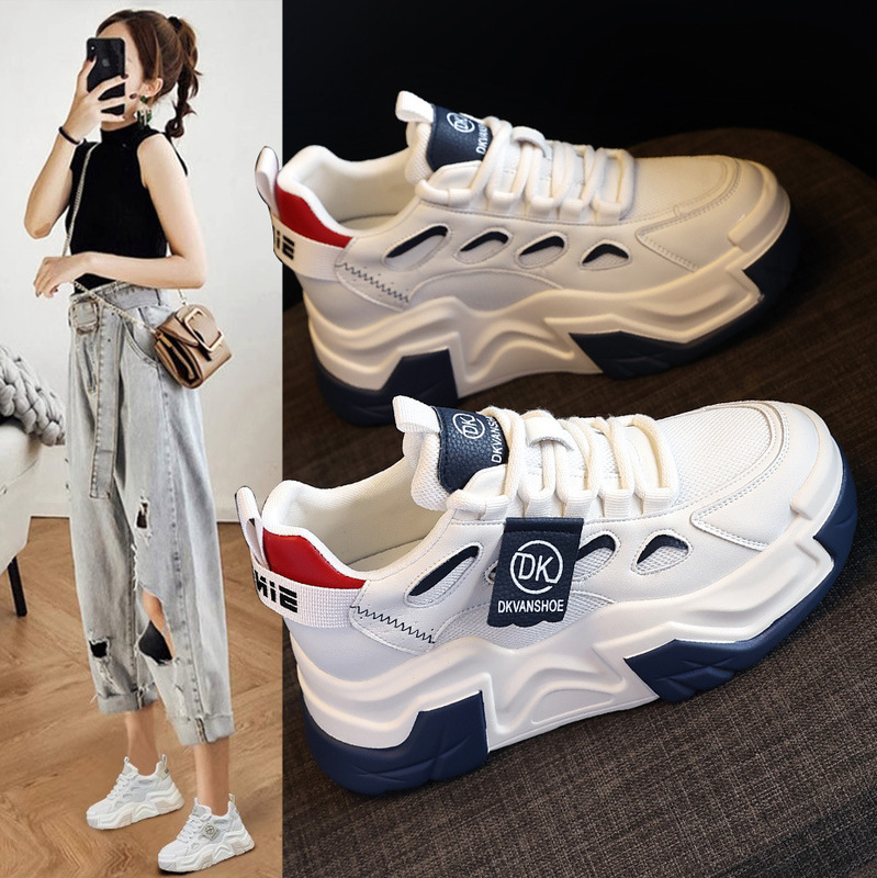 Thick-Soled Lightweight Sports Dad Shoes for Women, Make Feet Look Smaller, 2026 New Model, Genuine Leather, Versatile, Durian Sole, Height-Increasing Casual Shoes Thick-Soled Lightweight Sports Dad Shoes for Women, Make Feet Look Smaller, 2026 New Model, Genuine Leather, Versatile, Durian Sole, Height-Increasing Casual Shoes