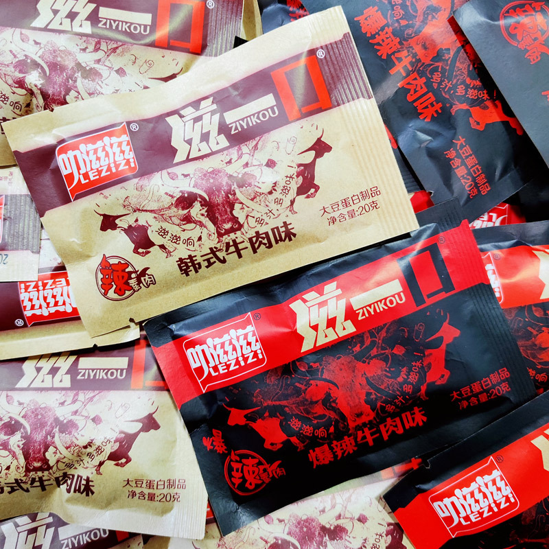 Spicy Korean-Style Vegetarian Soy Meat Snack for Satisfying Cravings, Nostalgic Campus Treat