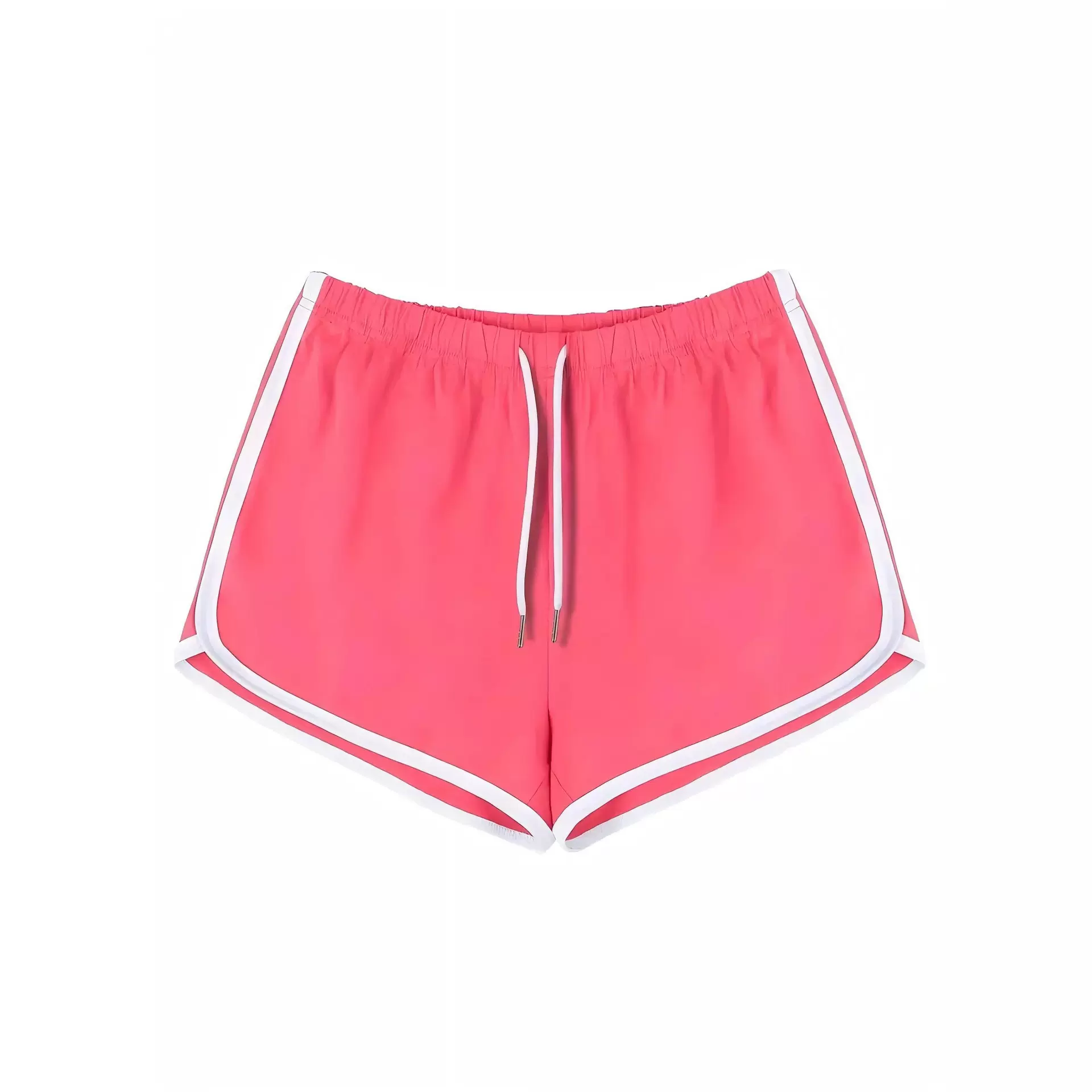 2025跨境女运动短裤夏季纯色松紧抽绳宽松显瘦学生阔腿休闲裤