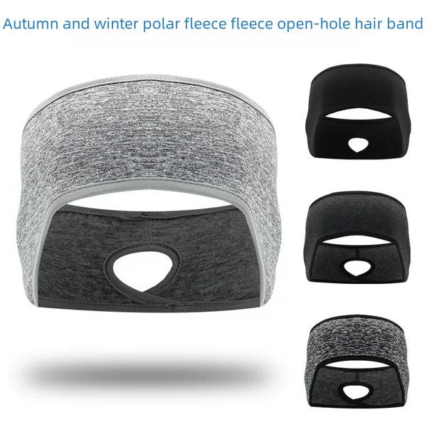 Winter Amazon Cationic Fleece Ear Protection Headband for Sports, Running and Cycling, Warm and Cold-Proof Ponytail Forehead Protection