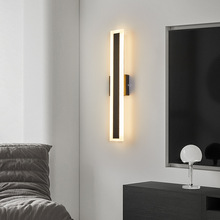跨境美规挂板简约IP65户外长条室外LED防水壁灯卧室客厅背景宽压