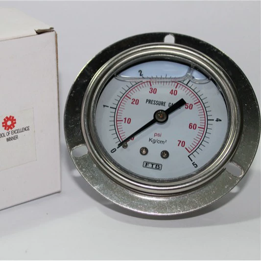 Манометр 0-5 кг/к ㎡ Тайваня ФТБ ударопрочный осевой масла нержавеющей стали заполняя совершенно новый оригинал