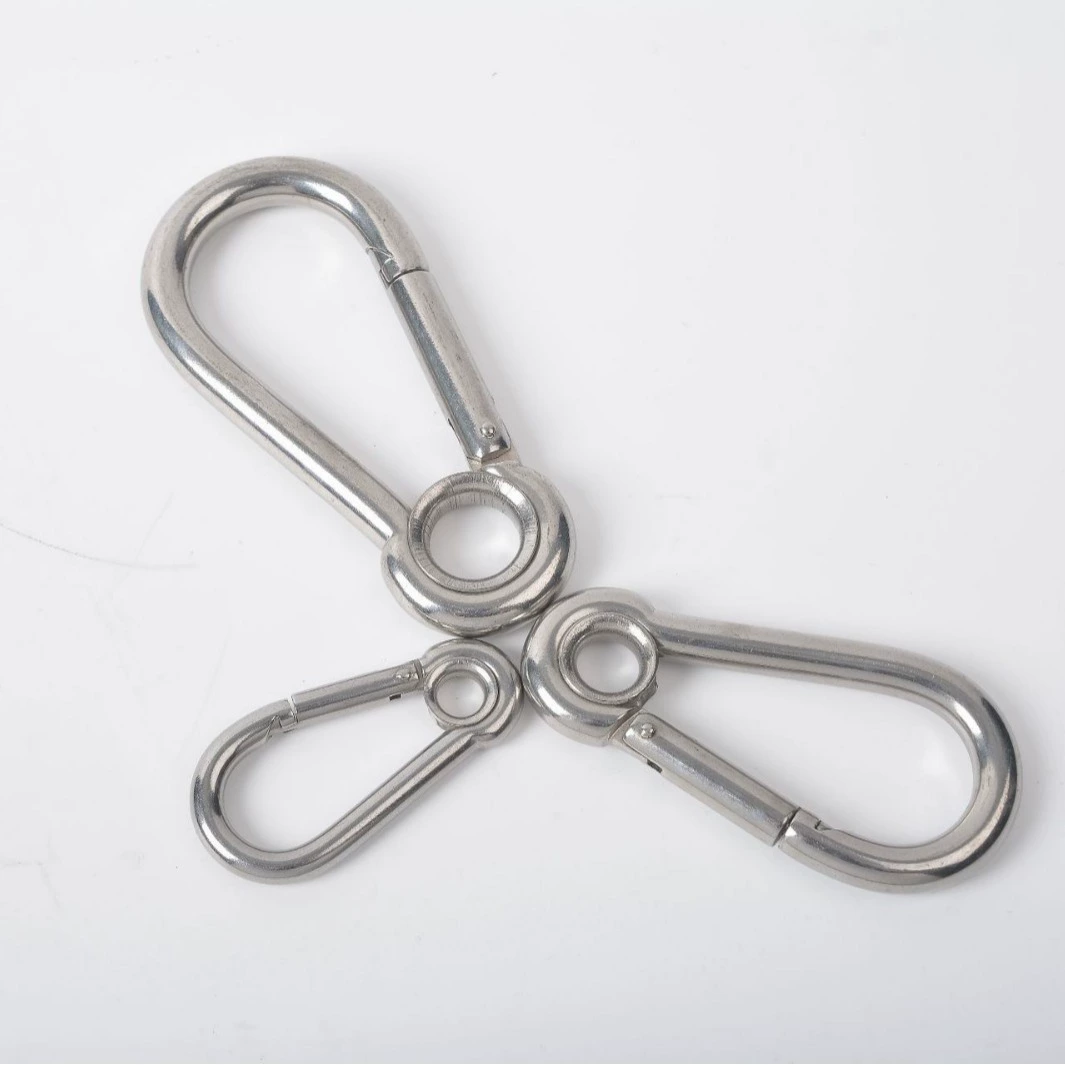 304 stainless steel spring buckle manufacturer supplies spring hook caravan buckle hoist buckle safety buckle femto spring buckle