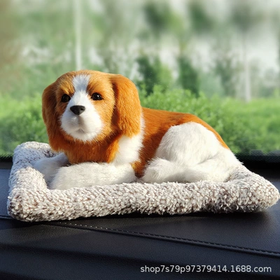 Animal Figurine for Car, Car ornaments - 2620cm-yellow-and-white-border-collie-with-big-eyes