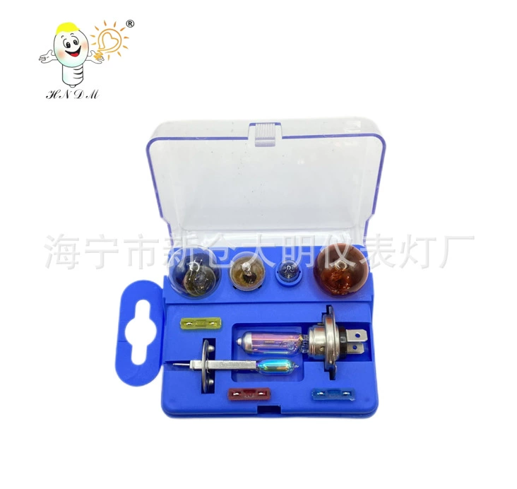 Автомобильная лампа H1 и H7 комбинация 9 штук костюма красочная аварийная упаковка указатель поворота Стоп-сигнал предохранитель