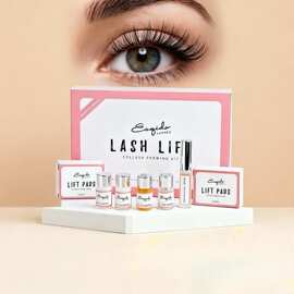 跨境角蛋白假睫毛批发 娃娃翘睫毛术套装 染烫剂工具韩国新款