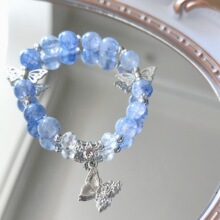 新款炫彩水晶蝴蝶手链甜美百搭超仙水晶闺蜜手串送女友景区文创