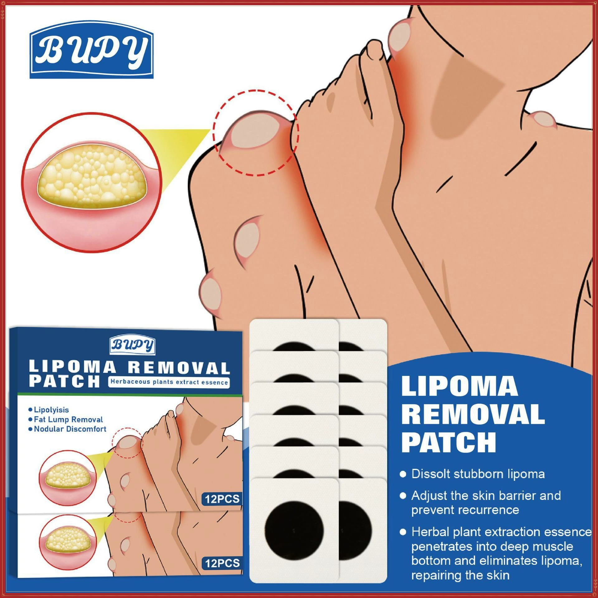 Трансграничная пластырь для восстановления жира BUPY успокаивает подкожную массу тела