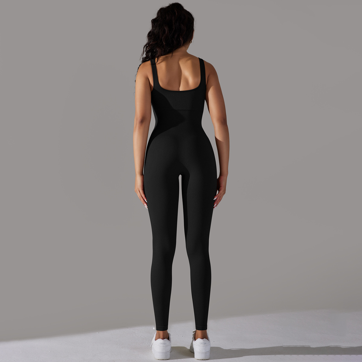 Simple Style Solid Color Nylon Cotton Blend U Neck Active Sets Skinny Pants display picture 14