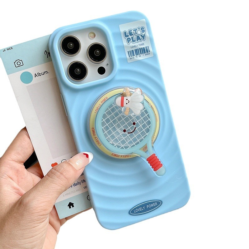 Capa protetora magnética para tênis de mesa Apple 16PRO com suporte para airbag e desenho animado criativo para iPhone12_voghion.com