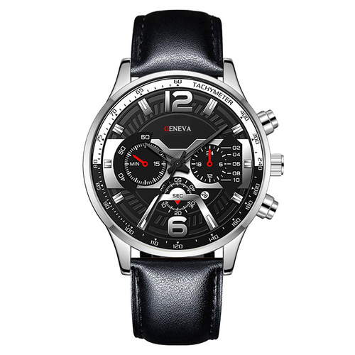 Cross-border men's watch, fashionable trend calendar six-hand strap quartz watch, luminous wrist watch, wholesale