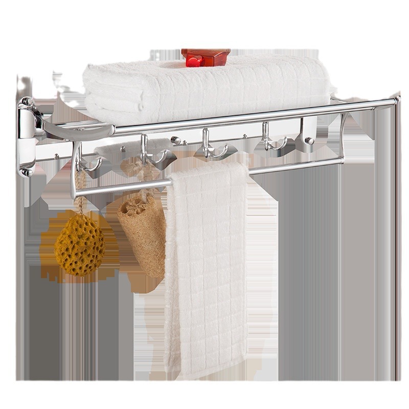 Dunding 8505 Acero inoxidable plegable toalla rack baño Baño colgante almacenamiento rack entrega de una sola pieza