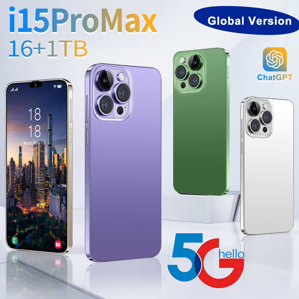 Cross-border i15 ProMax smartphone 16+1TB foreign trade spot factory issued Android smartphone wholesale