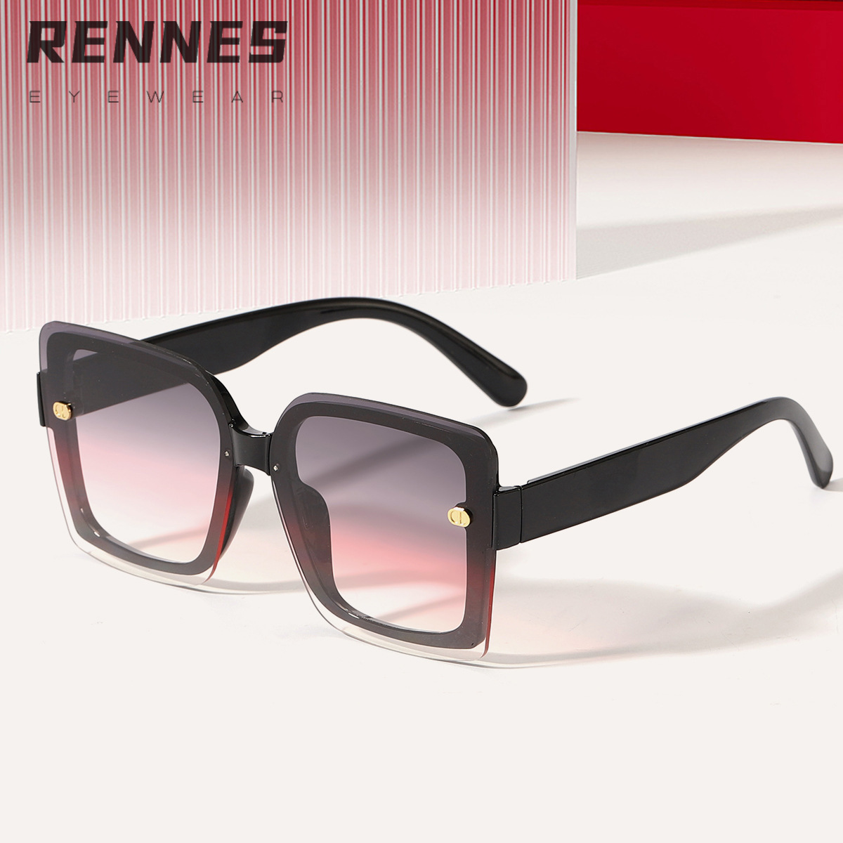 Nuevas gafas de sol de tornillo de copia Tendencia Douyin el mismo estilo Gafas de sol de conducción de viajes de moda transfronteriza 9977