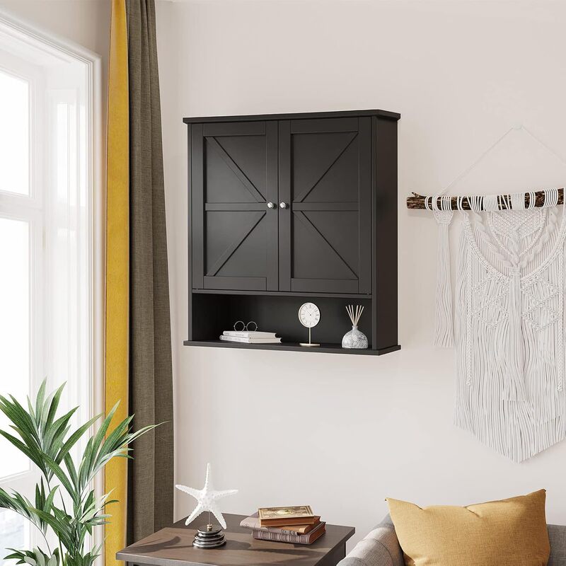 Wall Mounted Bathroom Storage Cabinet with Interior Adjustable Shelf for Bathroom, Kitchen, Entryway