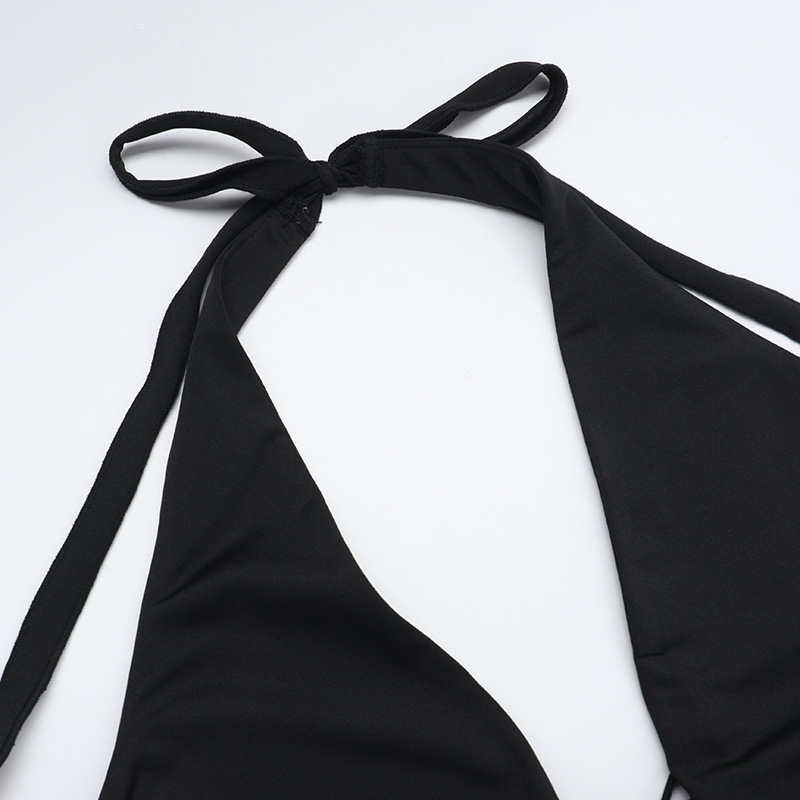 Deep V Plunge neck Backless Halter Hollow Out Cutout Sexy Dress Women Sexy Dress
