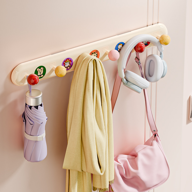 Magnetic Hook Behind the Door, Heavy-Duty Clothes Hook, Kitchen Refrigerator Non-Marking Hook for Bags, Hats, and Clothes Storage
