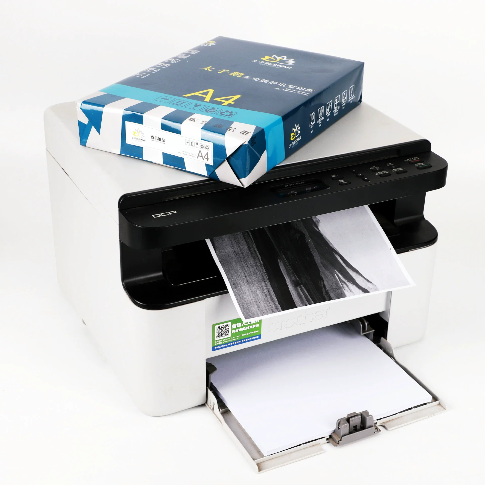 Prince goose [80g A4 500 pages pure wood pulp copy printing paper 10 packs/box]