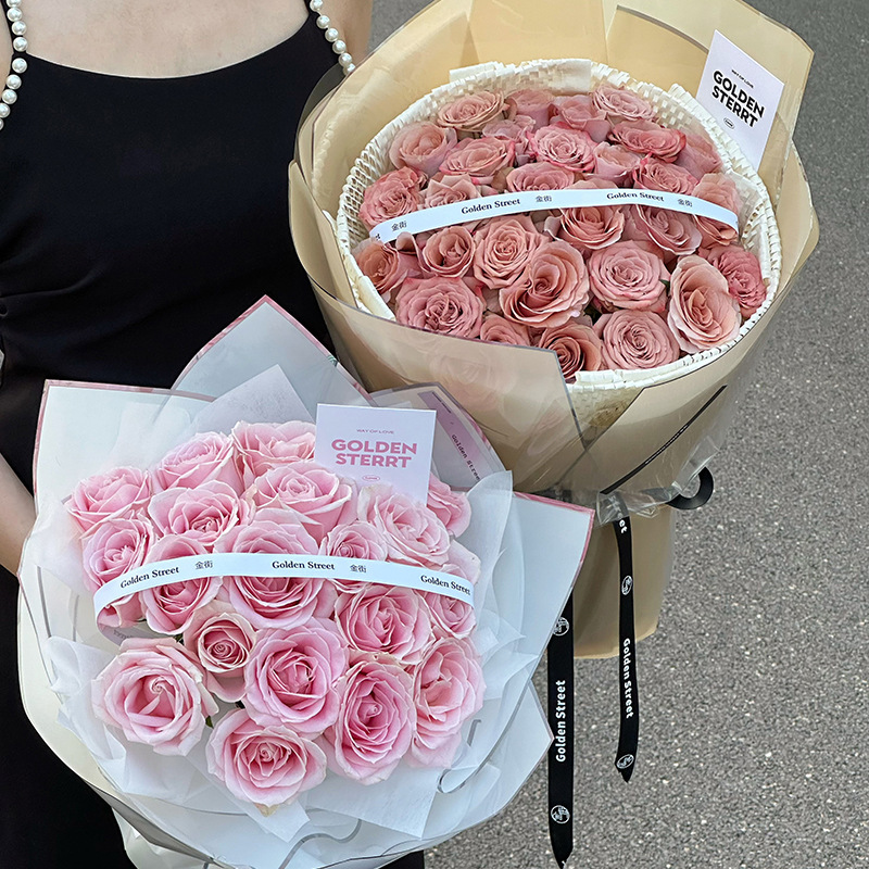 Qixi día de San Valentín iones de plata papel de embalaje de flores película transparente diy hecha a mano ramo de flores materiales de flor