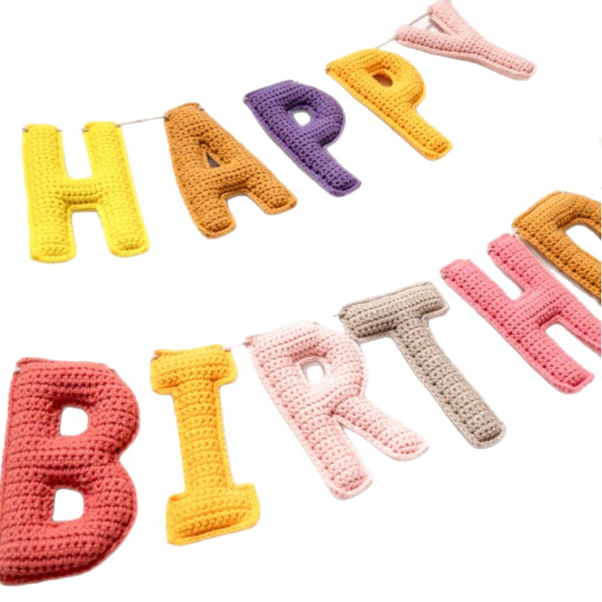 Feliz cumpleaños Crochet Pattern, PDF Amilomi Guirlanda Pattern, Crochet Feliz cumpleaños Banner