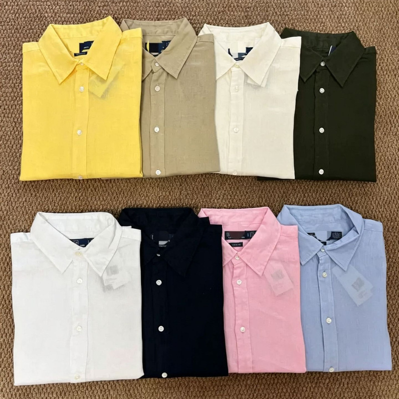 Cross-border high quality RL Ruff Linen Shirt Women's Pony Embroidered Old Money Fashion Brand Linen Shirt