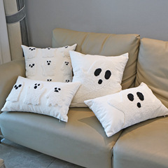 ハロウィーンのベルベット刺繍幽霊抱き枕カバーホームリビングソファーの祝日の雰囲気がハロウィーンのクッションカバーを飾る