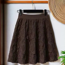 300斤胖MM秋冬大码宽松纯色针织打底半身裙女气质显瘦百搭A字短裙