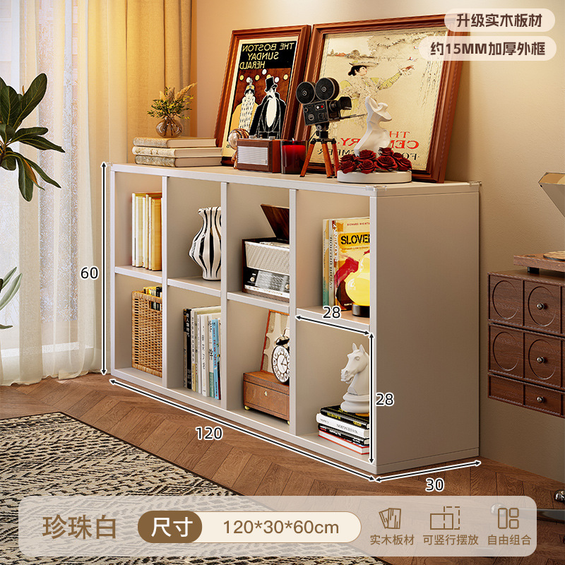 Gabinete de madera maciza estilo antiguo estante de libro Kalak estante de piso estante de jardín de infantes de ocho tablero armario de almacenamiento integrado