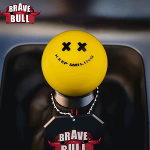 Car modified gear shift knob, manual transmission gear knob, smiley face personalized shift knob, JDM gear shift ball head