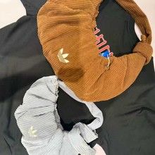 冬季新款阿迪三叶草同款灯芯绒单肩挎包云朵包通勤手提包女包