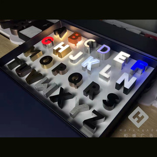 New model door signboard stainless steel Seiko word paint flat advertising word electroplating titanium luminous word
