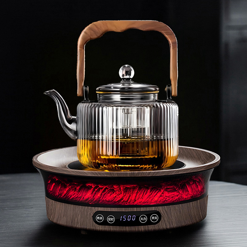 围炉煮茶器电陶炉烤火炉户外多功能电茶炉泡茶壶电热炉蒸煮一体|undefined
