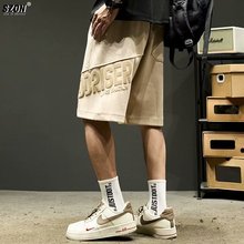 短裤男潮牌夏季运动休闲美式街头潮流嘻哈宽松外穿字母卫裤五分裤