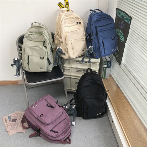 Backpack  new trendy large-capacity schoolbag female Korean version Harajuku ulzzang high school college student ins backpack