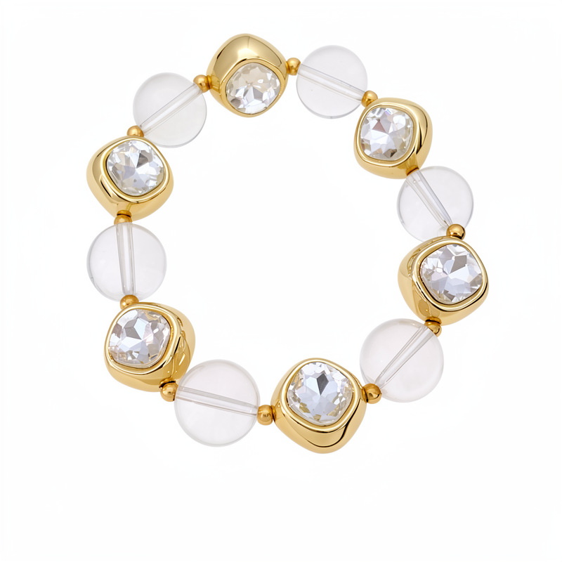 Collar redondo de cristal con cuentas de diamante ligero lujo nicho de alta calidad cadena de clavícula personalidad simple conjunto de joyería de moda image 6