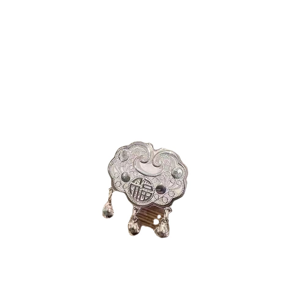 Ping An Women's Necklace Light Luxury Niche Hollow Baby Long Life Lock Sending Friends Birthday_voghion.com